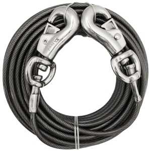 PDQ Q682000099 Super Beast Tie-Out, 20 ft L Belt/Cable, For: Dogs Up to 125 lb