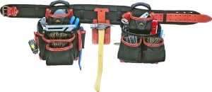 Tool Works Signature Series 51452 Tool Belt, 29 to 46 in Waist, Ballistic Nylon, Black, 25-Pocket