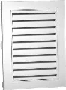 626075-00 Gable Vent, 18 in L, 12 in W, Polypropylene, White