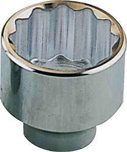 MT-SM6022 Drive Socket, 22 mm Socket, 3/4 in Drive, 12-Point, Chrome Vanadium Steel, Chrome