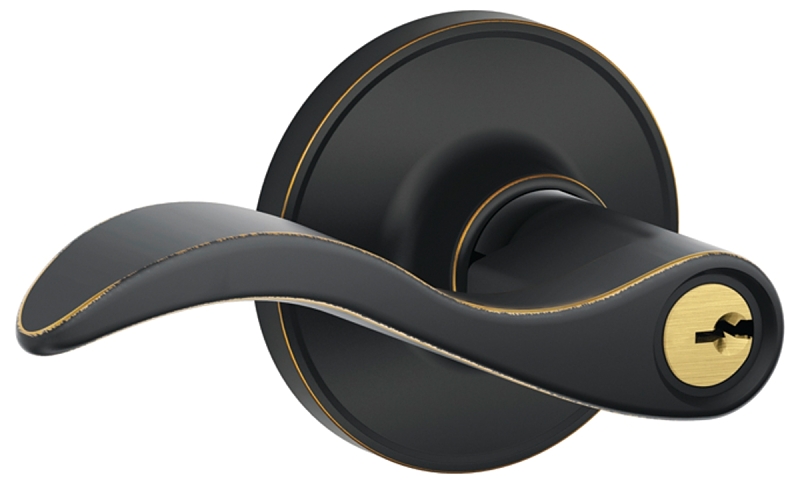 J Series J54 SEV 716 Entry Lever, Mechanical Lock, Aged Bronze, Metal, Residential, 1-Cylinder, 3 Grade