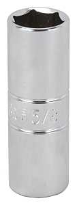 MT6511836 Drive Socket, 5/8 in Socket, 1/2 in Drive, 6-Point, Chrome Vanadium Steel, Chrome