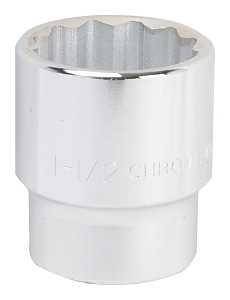 MT-SS6048 Drive Socket, 1-1/2 in Socket, 3/4 in Drive, 12-Point, Chrome Vanadium Steel, Chrome