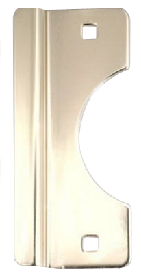 U 9510 Latch Shield, Steel, Brass, 6 in H, 2-5/8 in W