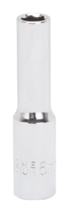 MT6487804 Drive Socket, 6 mm Socket, 1/4 in Drive, 6-Point, Chrome Vanadium Steel, Chrome