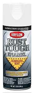 Rust Tough K09200007 Rust Preventative Spray Paint, Gloss, White, 12 oz, Can