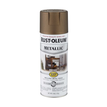 248637 Rust-Preventative Spray Paint, Vintage Metallic, Metallic Brown, 11 oz, Can