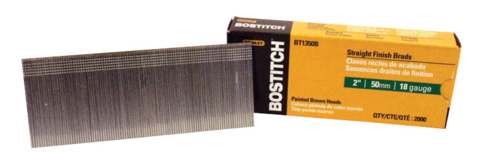 BT1350B Nail, 2 in L, 18 Gauge, Steel, Coated, Brad Head, Smooth Shank, 2,000 Count, Straight