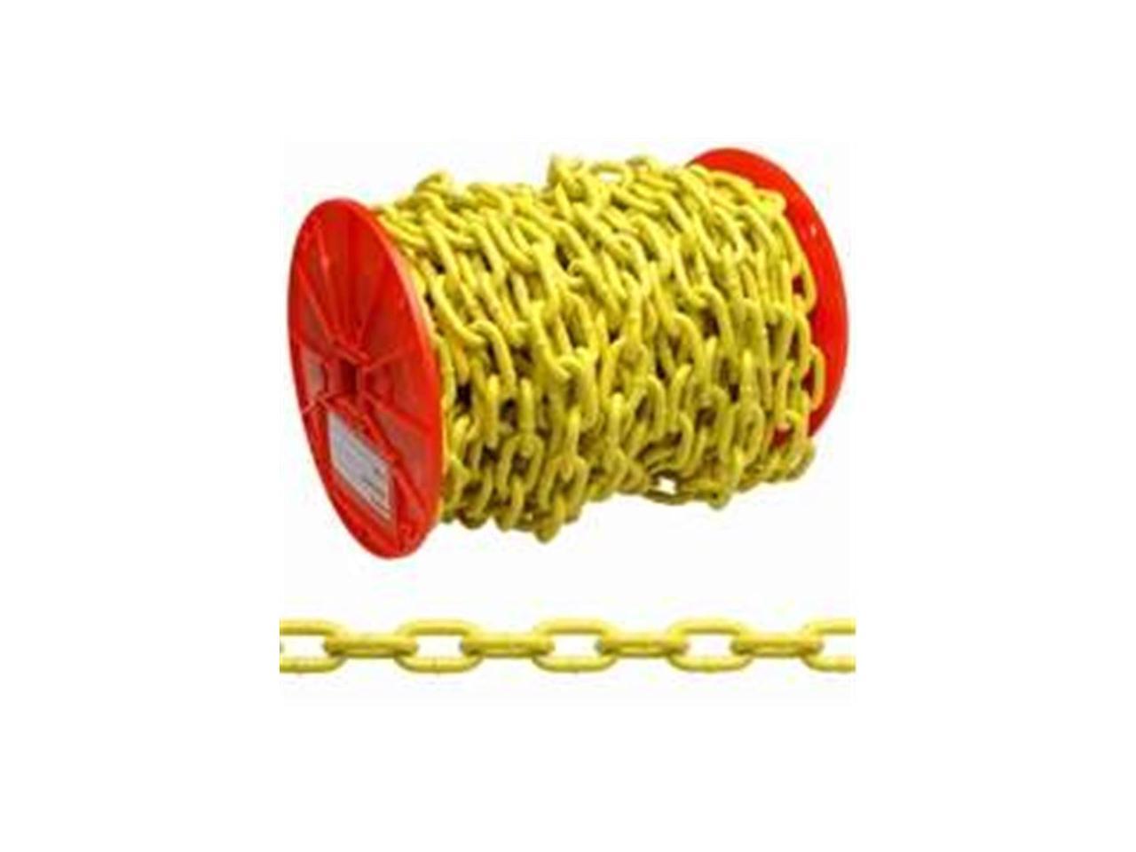 PD0725027 Proof Coil Chain, 3/16 in, 100 ft L, 30 Grade, Steel, Poly-Coated