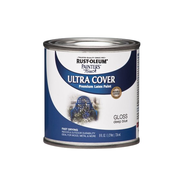 1922730 Interior Paint, Gloss, Navy Blue, 0.5 pt, Can, Resists: Chip, Fade, Water Base