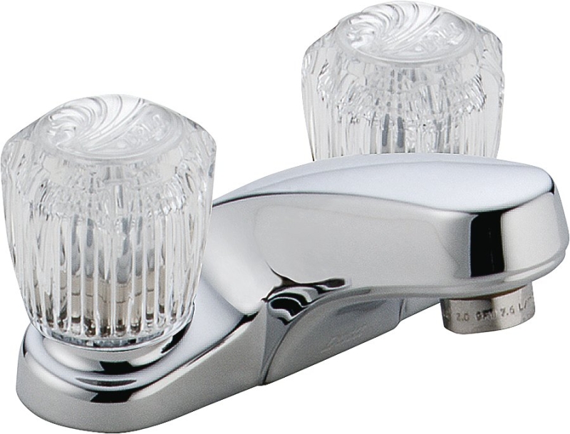 Classic Series 2502LF Bathroom Faucet, 1.2 gpm, 2-Faucet Handle, Brass, Chrome Plated, Knob Handle, Rigid Spout