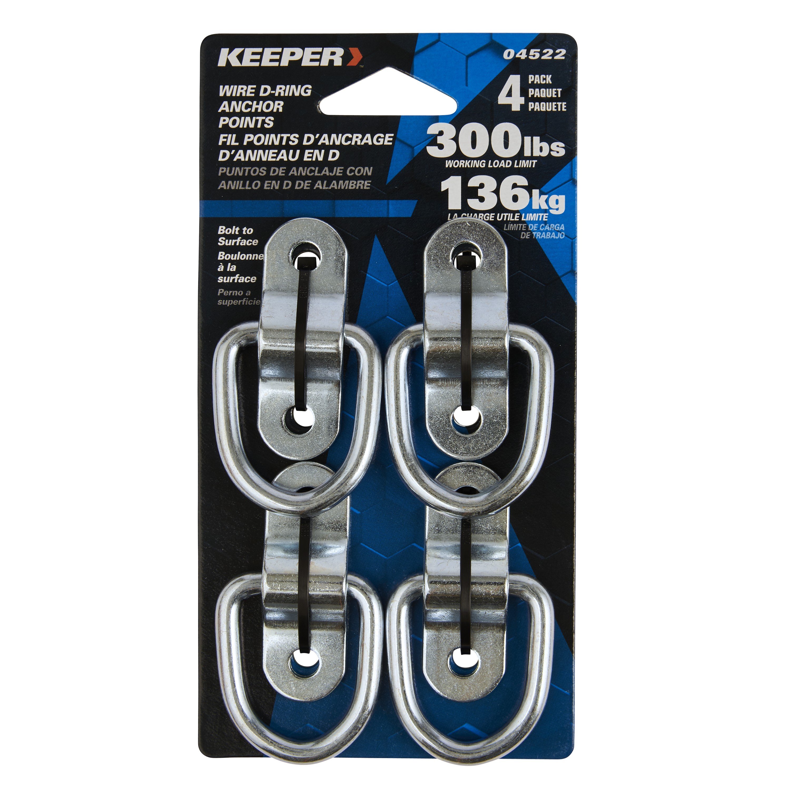 04522 Anchor Point Wire Ring, Light-Duty, Steel