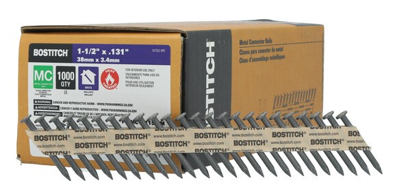 Strapshot PT-MC13115-1M Series Connector Nail, Suitable for: Bostitch F33PT Competitor Tools, 1,000 Count, 35 deg