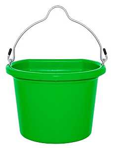 1301843 Bucket, 8 qt Volume, Polyethylene/Rubber, Mango Green