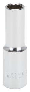 MT6528973 Drive Socket, 12 mm Socket, 1/2 in Drive, 12-Point, Chrome Vanadium Steel, Chrome