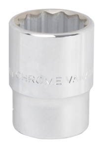 MT-SM6028 Drive Socket, 28 mm Socket, 3/4 in Drive, 12-Point, Chrome Vanadium Steel, Chrome