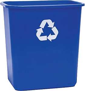 ECOSense WB0084 Recycling Waste Basket, 7 gal Capacity, Plastic, Blue