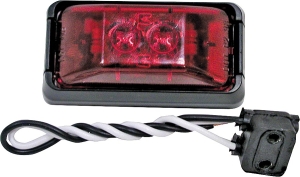 V153KR Marker Light Kit, 12 V, LED Lamp, Red Lens, Bracket Mounting