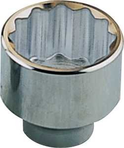 MT-SS6068 Drive Socket, 2-1/8 in Socket, 3/4 in Drive, 12-Point, Chrome Vanadium Steel, Chrome