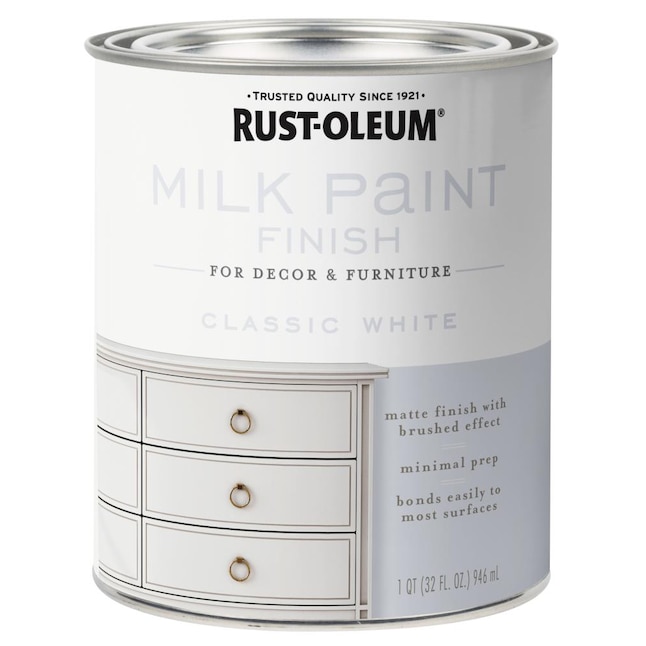 331049 Milk Paint, Matte, Classic White, 1 qt, Can