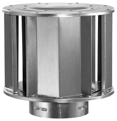 3GVVTH High-Wind Cap, 3 in Connection, Aluminum