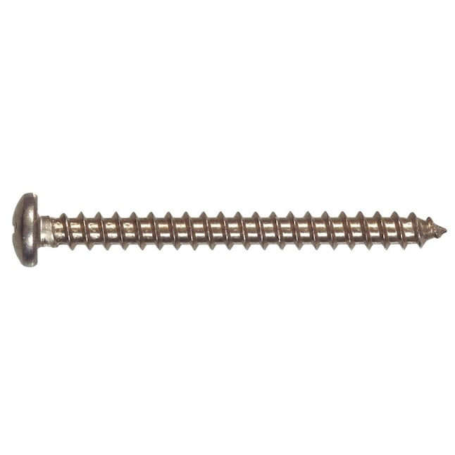 881912 Screw, #4 Thread, 5/8 in L, Pan Head, Phillips Drive, Stainless Steel