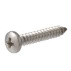 881920 Screw, #8 Thread, 5/8 in L, Pan Head, Phillips Drive, Stainless Steel