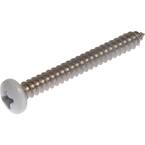 881927 Screw, #10 Thread, 3/4 in L, Pan Head, Phillips Drive, Stainless Steel