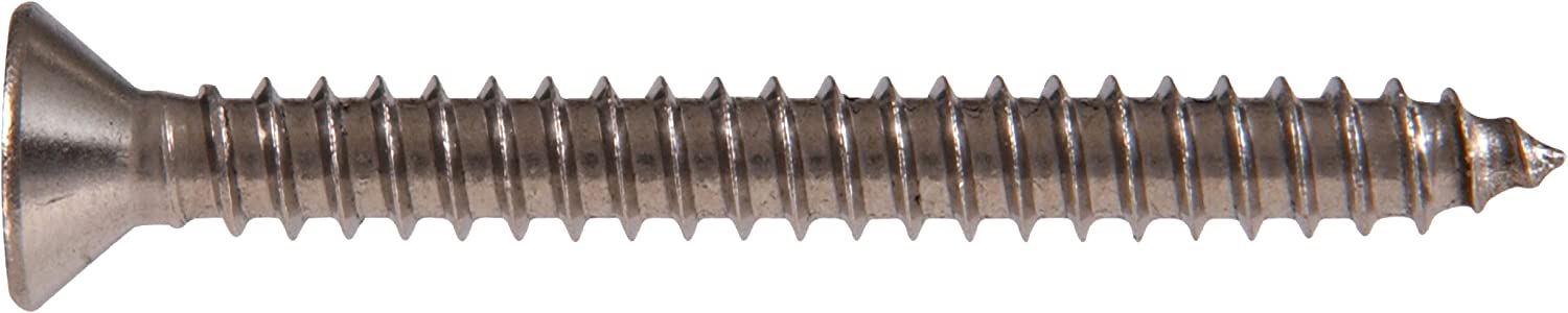 881930 Screw, #10 Thread, 1-1/2 in L, Pan Head, Phillips Drive, Stainless Steel