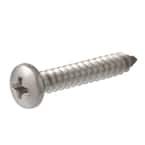 881940 Screw, #14 Thread, 1-1/2 in L, Pan Head, Phillips Drive, Stainless Steel