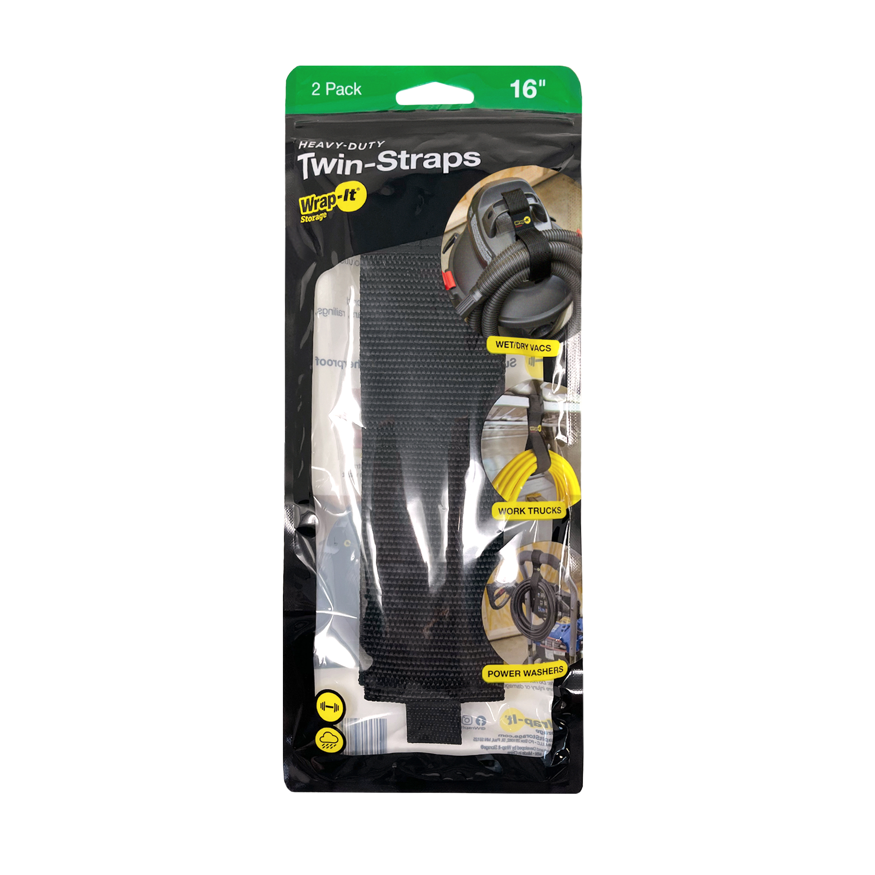 Twin-Straps 16" x 2" (2-Pack)