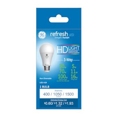 46228 LED Bulb, General Purpose, A21 Lamp, E26 Lamp Base, Daylight Light, 5000 K Color Temp