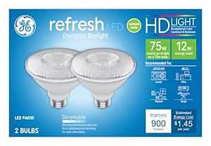 43095 LED Bulb, Flood/Spotlight, PAR30 Lamp, E26 Lamp Base, Dimmable, Clear, Daylight Light