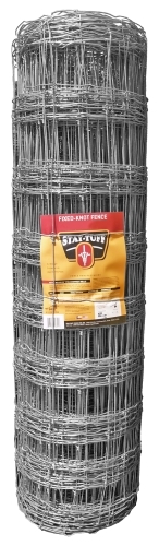 ST-833 Fixed Knot Fence, 660 ft L, 48 in H, Galvanized