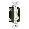 TradeMaster 664IGCC12 Toggle Switch, 15 A, 120 VAC, Push Wire, Side Wire Terminal, Ivory