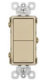 Radiant RCD11ICC6 Decorator Switch, 1-Pole, 15 A, 120/125 VAC, SPST, Back Wire, Side Wire Terminal, Ivory