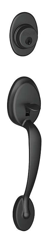 F Series F58 PLY 622 Combination Lockset, Mechanical Lock, Grip Only Handle, Matte Black, 1 Grade, Metal