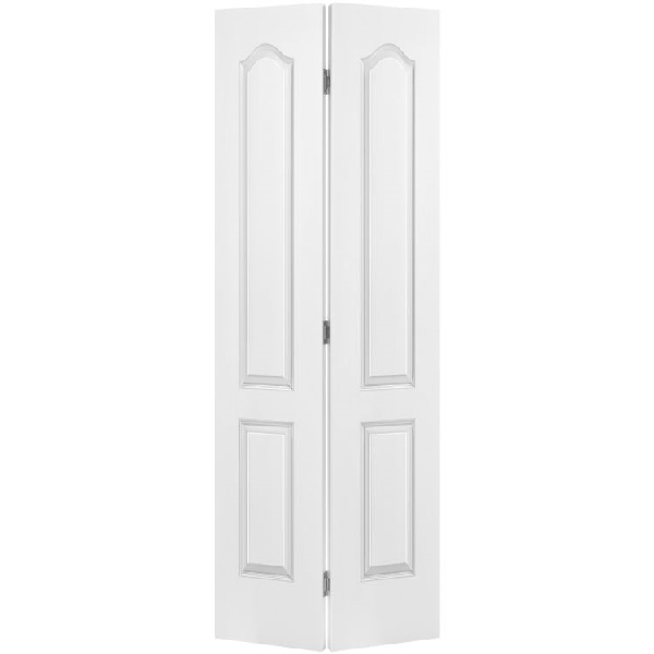 30 in x 79 in, Arch Top, 2 Panel, Primed, Textured, Hollow Core, Bifold Door