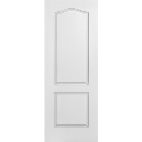 28 in x 80 in, Arch Top, 2 Panel, Primed , Textured, Hollow Core, Interior Slab Door