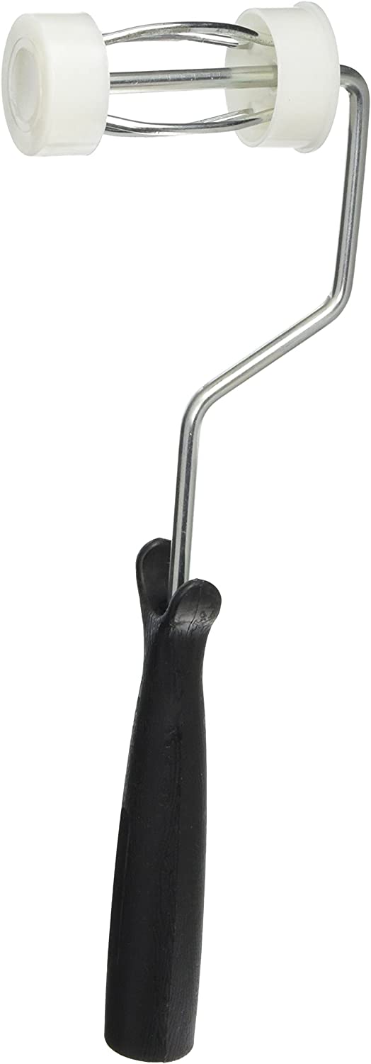 00285 Roller Frame, 3 in L Roller, Threaded Handle, Black Handle