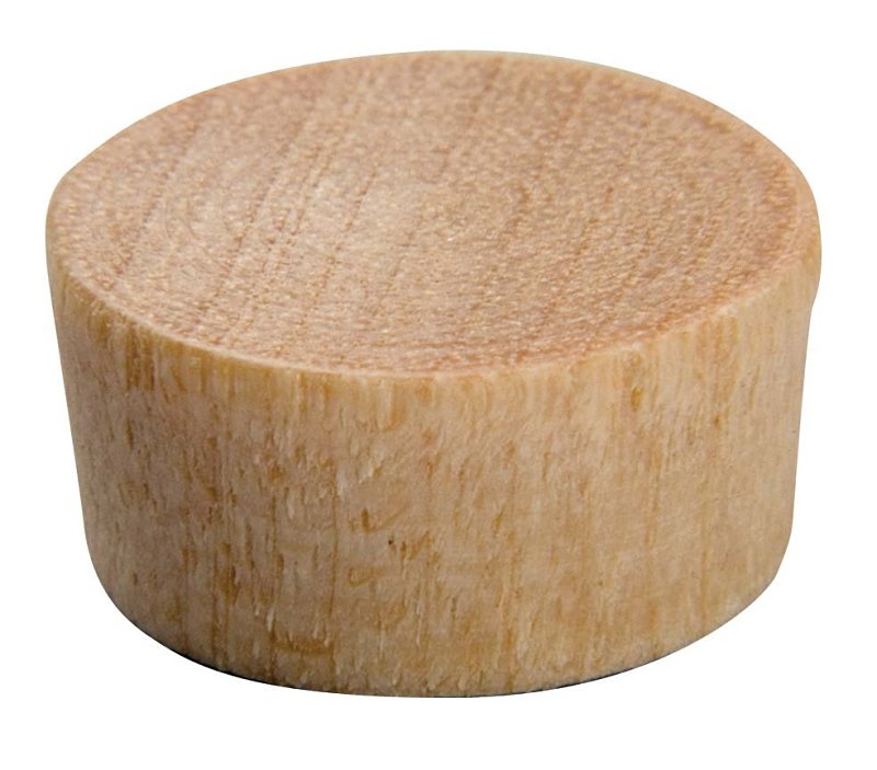 830 DP-.312 Flat Plug, Hardwood, 5/16 in Dia
