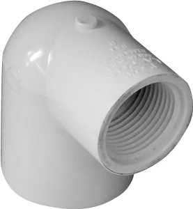 P40SF9GF Pipe Elbow, 1 x 3/4 in, Socket x FPT, 90 deg Angle, PVC, SCH 40 Schedule