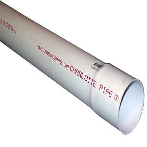 PVC 30060 0600 Drain Pipe, 6 in, 10 ft L, PVC