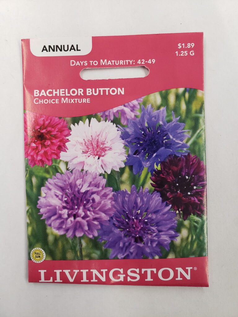 Y1055 Choice Mixture Bachelor Button Seed, Early Summer to Fall Bloom, Blue/Pink/Purple/Red/White Bloom