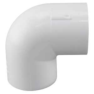 406010CPRMC Pipe Elbow, 1 in, Slip, 90 deg Angle, PVC, White, SCH 40 Schedule, 5 Pk