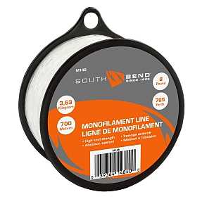 SOUTH-BEND M148 Fishing Line, 765 yd L, Monofilament, Clear, 8 lb Capacity