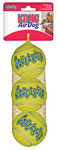 AirDog KO-AST2 Pet Tennis Balls, M, Squeaker, Rubber, Yellow, 3 pk
