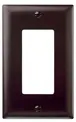 TP26CC15 Switch Wallplate, 4.687 in L, 2.937 in W, 1 -Gang, Nylon/Thermoplastic, Brown, Matte