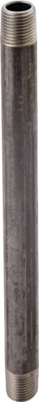 11/4X6B Pipe Nipple, 1-1/4 in, Male, Steel, SCH 40 Schedule, 6 in L