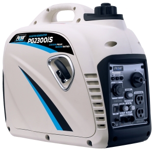 PG2300IS Inverter Generator, 15 A, 12/120 V, 2300 W Output, Gasoline, 1.18 gal Tank, 8 hr Run Time